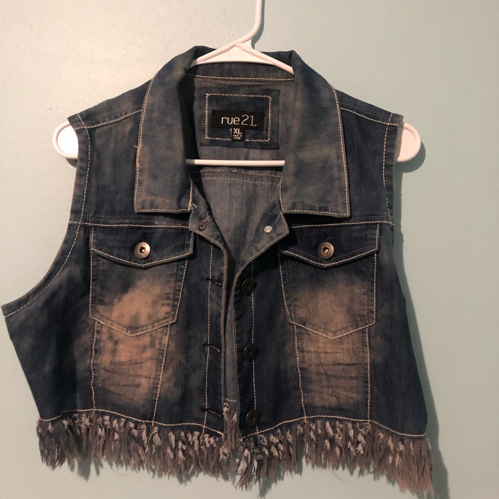 Rue 21 mid length denim vest